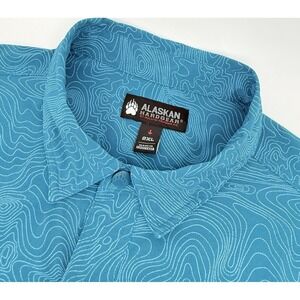 Alaskan Hardgear Chilkat River Shirt Men 2XL Snap Teal Hiking Fishing